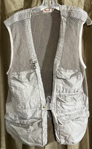 80’s Banana Republic Tan Netted Utility Fisherman Vest Multiple Pockets L. “BG” - Picture 1 of 6