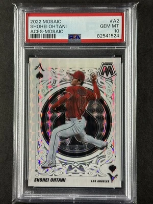 2022 Panini Mosaic SHOHEI OHTANI Aces Mosaic #A-2 PSA 10 GEM MINT Dodgers Angels - Image 1 of 2