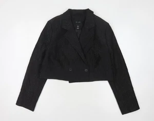 New Look Women's Black Cropped Blazer UK 14 - Picture 1 of 12