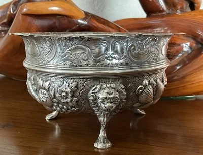 RARE Antique English 361g Britannia  .958 Silver Sugar Bowl 1905 George II Irish - Image 1 of 4
