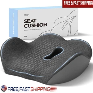 Ergonomic Memory Foam Seat Cushion Tailbone Pain Relief Office Car Wheelchair US - Picture 1 of 7