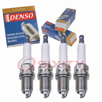 4 pc Denso Standard U-Groove Spark Plugs for 1989-1991 Peugeot 405 1.9L L4 hu - Image 1 of 4