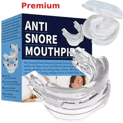 Anti Snore Mouthpiece Sleep Aids Mouth Guards Stop Snoring Adjustable Bruxisms - Image 1 of 4