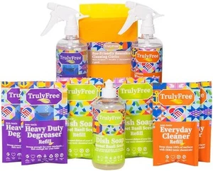Essentials Kitchen Cleaning Supplies Bundle, 4-Item Natural Cleaning... - Picture 1 of 5