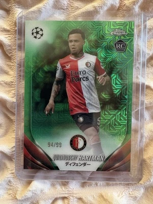 2023-24 Topps Chrome Uefa Club Competitions Quilindschy Hartman #185 (RC) /99 - Image 1 of 3