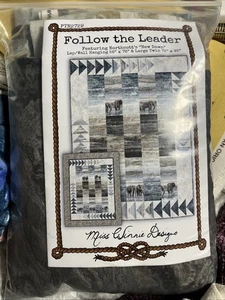 MISS WINNIE DESIGNS #PTN2729 - FOLLOW THE LEADER QUILT Kit regazo/pared tamaño 56x76 - Imagen 1 de 3