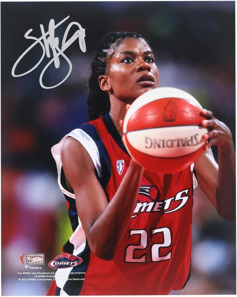 Fotografía autografiada de Sheryl Swoopes de los cometas de Houston de 8" x 10" Foto 1 de 1