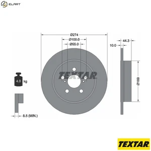 2x BRAKE DISC 92333703 FOR TOYOTA MAZDA M15A-FXE 1.5L 3cyl YARIS1M08 1.5L 3cyl - Picture 1 of 9