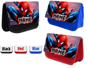 PERSONALISIERTE (individuelle) Spiderman Federmäppchen Tasche - Schule Kinder Weihnachtsgeschenk - Bild 1 von 6