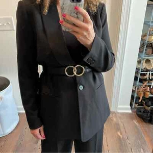 NWT New with tags ELIE TAHARI black blazer size medium perfect oversized fit - Picture 1 of 15