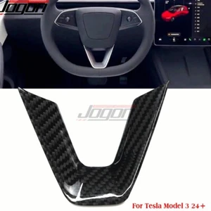 Bisel cubiertas inferiores de fibra de carbono para volante de fibra de carbono para Tesla Model 3 2024+ Roadster - Imagen 1 de 11