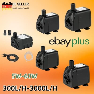 Teichpumpe Aquarium Tauchpumpe Gartenpumpe Fontäne Wasserpumpe Springbrunnen DE - Bild 1 von 4