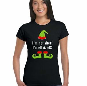 Je ne suis pas court je suis Elf Taille Homme Drôle Noël T-Shirt Cadeau Secret Santa Noël 