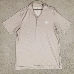 Adidas Golf Polo Shirt Mens Medium Gray Dots - Picture 1 of 9