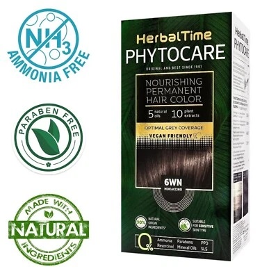 Tinta per capelli nutriente senza ammoniaca 6WN Mocaccino "Herbal Time Phytocare
