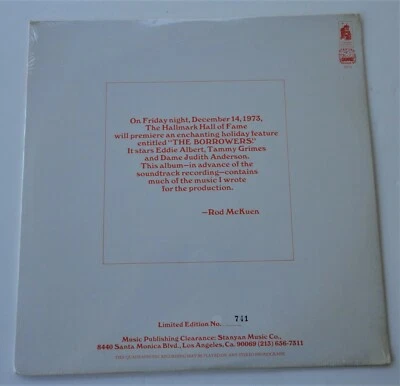 1973 Sealed Ltd Edition #741 Lp Rod McKuen The Borrowers Stanyan Records 4014  - Image 1 of 4