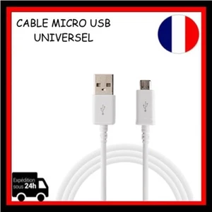 Câble Cordon De Données Recharge Micro USB 1m 2m 3m Blanc/ Samsung/HTC/Wholesale - Foto 1 di 4