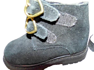 Playclothes Footwear Suede Ankle Bootie Buckle Up Black Size 5 Kids - Picture 1 of 24