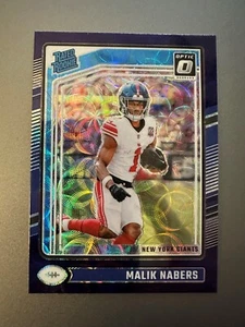 2024 Panini Donruss Optic - Rated Rookie Malik Nabers #271 Purple Scope Prizm... - Bild 1 von 2