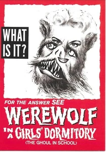 BREYGENT CLASSIC VINTAGE SCi FI HORROR POSTER 2010 TRADING CARD WERWOLF IN DORM - Bild 1 von 1