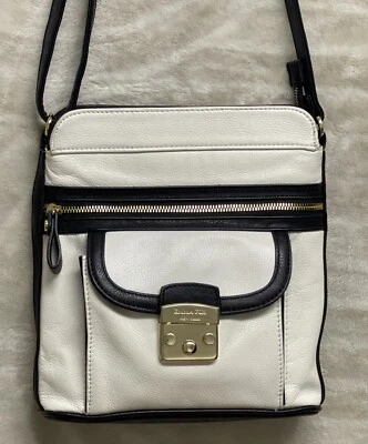 Bolso Bandolera Emma Fox 100% Cuero Bolso de Hombro Bolso de Mano Cartera Ajustable Blanco Foto 1 de 4