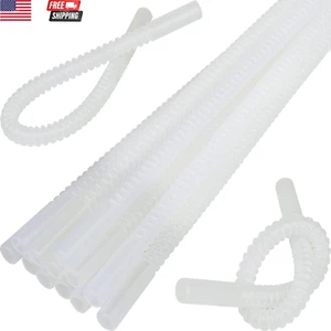 Bendable Straws - 11 Inch Long Flexible Straws - Bendy Drinking Straws Reusable - Picture 1 of 9