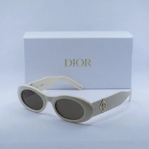 New DIOR CD DIAMOND R1I 50F0 Ivory/Dark Brown 52-21-145 Sunglasses - Picture 1 of 6