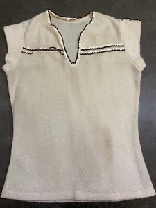 Vintage Tastee Goodies California Large Cream Brown 70’s Fleece Shirt - Picture 1 of 7
