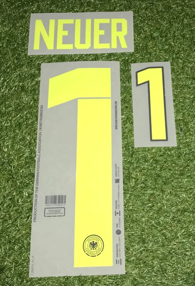 ORIGINAL FLOCK Manuel Neuer Flock Set Matchworn Size Bayern für DFB Deutschland Trikot EM 2024