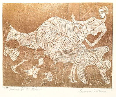 Holzstich Original KANONENFUTTERPRÄMIE von Robert Schanzenbacher - Bild 1 von 3