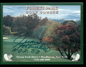 Juan Marichal "HOF 83" Autografato Forest Park Campo da Golf Scorecard inutilizzato - Foto 1 di 4