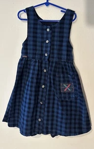 Vintage Riders Kids Dennis Button Front Girls Dress Size 6 EUC Nostalgia Crayons - Picture 1 of 5