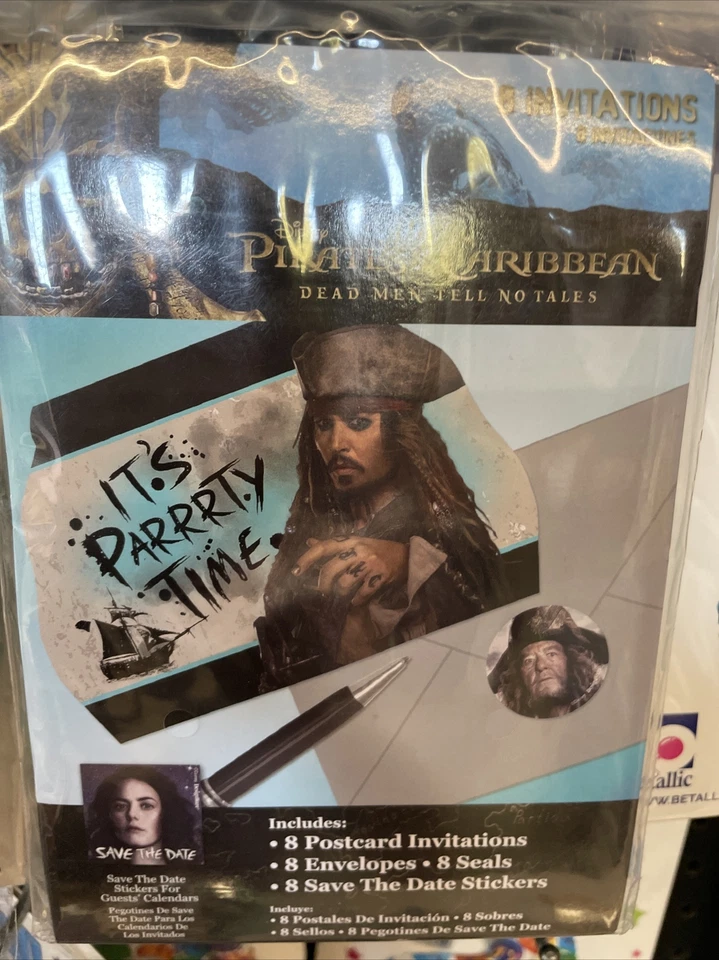PIRATAS DEL CARIBE Hombres Muertos No Cuentos INVITACIONES (8) ~ Fiesta de Cumpleaños Foto 1 de 1