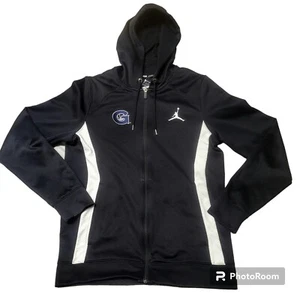 Nike Air Jordan Dri-Fit GEORGETOWN HOYAS ZIP UP HOODIE BASKETBALL WARM UP Sz. S - Picture 1 of 5