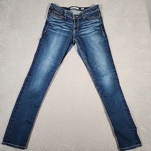 Pantalones de mezclilla con hebilla Bke 30L para mujer azul Payton elástico lavado oscuro tiro medio 32x31,5 - Imagen 1 de 12