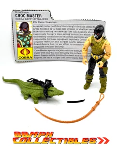 UNCRACKED 100% Complete Very Nice 1987 GI Joe Croc Master + File Card Hasbro - Bild 1 von 10