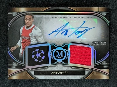 2021-22 Topps Museum UEFA ANTONY 160/250 Dual Patch Auto SP AFC Ajax #MAR-A - Image 1 of 3
