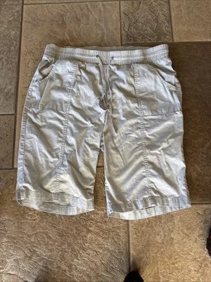 Karen Scott Tan Elastic Drawstring Waist Pull On Shorts w/ Side Pockets Size PP - Image 1 of 4