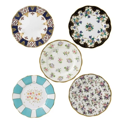 Juego de Placas 100 Años 1900-1940, 8", Patrones Mixtos, 5 Piezas Foto 1 de 4