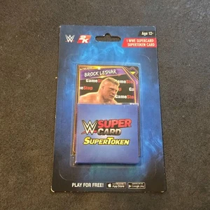 WWE SuperCard Brock Lesnar SuperToken 2K 2016 GameStop Exclusive NFC Card NEW - Picture 1 of 11