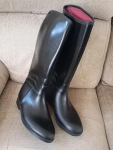 long leather riding boots size 7 - Picture 1 of 2