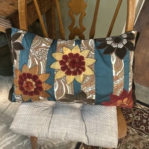 Pier One Floral Sunflower Throw Pillow 24 x 14 in - Picture 1 of 4
