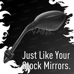 VAWiK Motorcycle OEM Quality LH Mirror FB324 Aluminum fits BMW R 1200 RS (14'-) - Foto 1 di 6