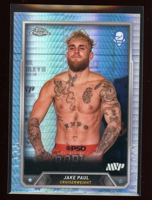 2024 Topps Chrome Boxe Jake Paul #1 Hyper Prizm Refrator RC Rookie - Imagem 1 de 2