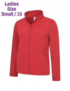 Uneek Ladies Red Size Small / 10 Classic Full Zip Soft Shell Jacket UC613 - Picture 1 of 1