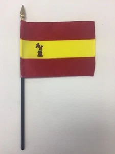 España Imperio Español 1785 Poliéster Miniatura Escritorio Bandera 4" X 6" (Pack 12) - Imagen 1 de 1