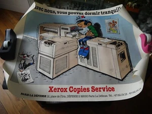 AFFICHE ORIGINALE VINTAGE FRANQUIN PUBLICITÉ POUR LES PHOTOCOPIEURS RANK XEROX - Imagen 1 de 1