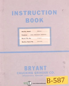 Bryant 1309-W, Schleifer Aufbauanleitung Wartung und Sonderdrucke Handbuch - Bild 1 von 5