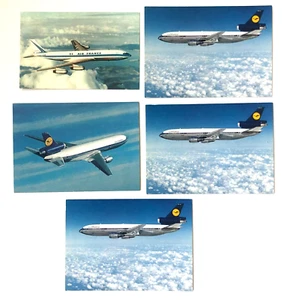 Lote postales de avión Lufthansa McDonnell Douglas DC 10 Air France Boeing 707 - Imagen 1 de 6