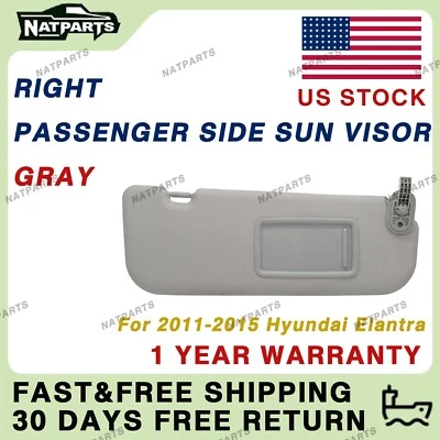 Right Passenger Side Sun Visor for 2011-2015 Hyundai Elantra 852103X000TX - Image 1 of 4